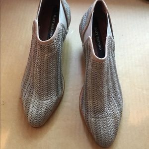 Silver ankle boot